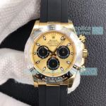 Swiss 4130 Copy Rolex Daytona 904L Noob Factory Watch Yellow Gold Dial